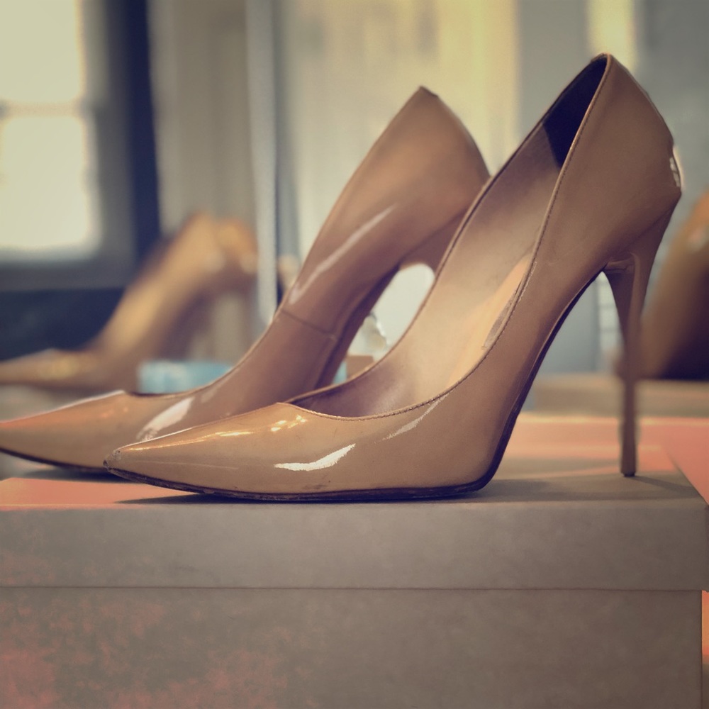 Jimmy Choo Anouk 41.5 Patent Leather Nude 10.5